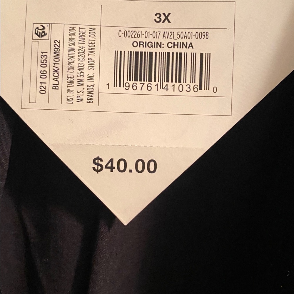 Ava & Viv Black Velour Blazer with Pinstripes - Picture 6 of 6